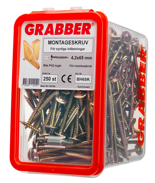MONTAGESKRUV GRABBER BH65K 4.2X65 250