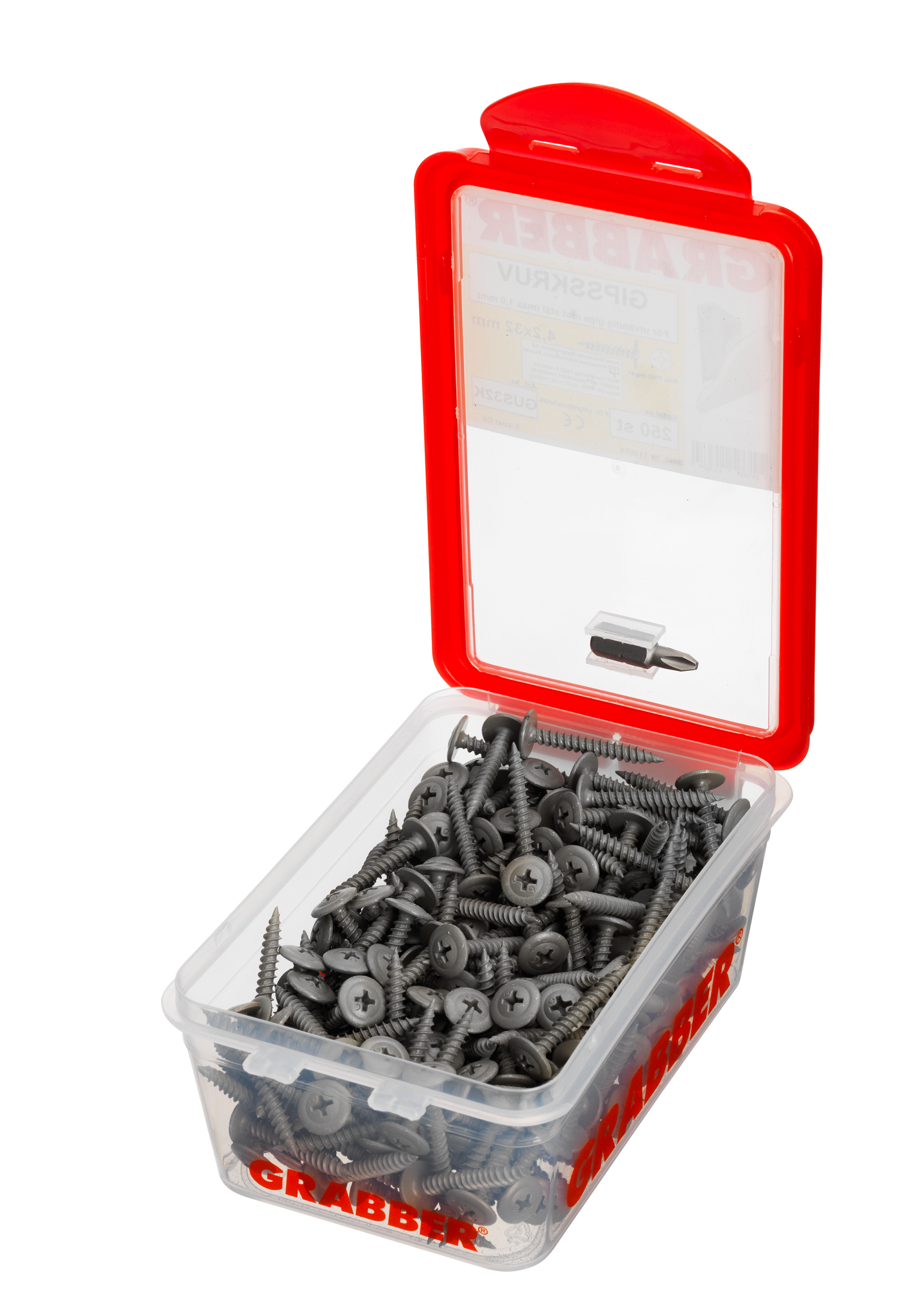 GIPSSKRUV GRABBER GUB32K 250P, STÅL, BITS 2, CA20/M2