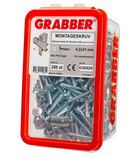 MONTAGESKRUV GRABBER G36SZK 250P, 36