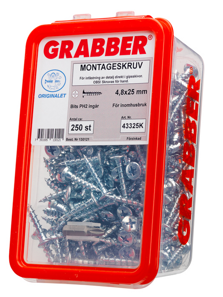 GIPSSKRUV GRABBER 433-25 4.8X25  250