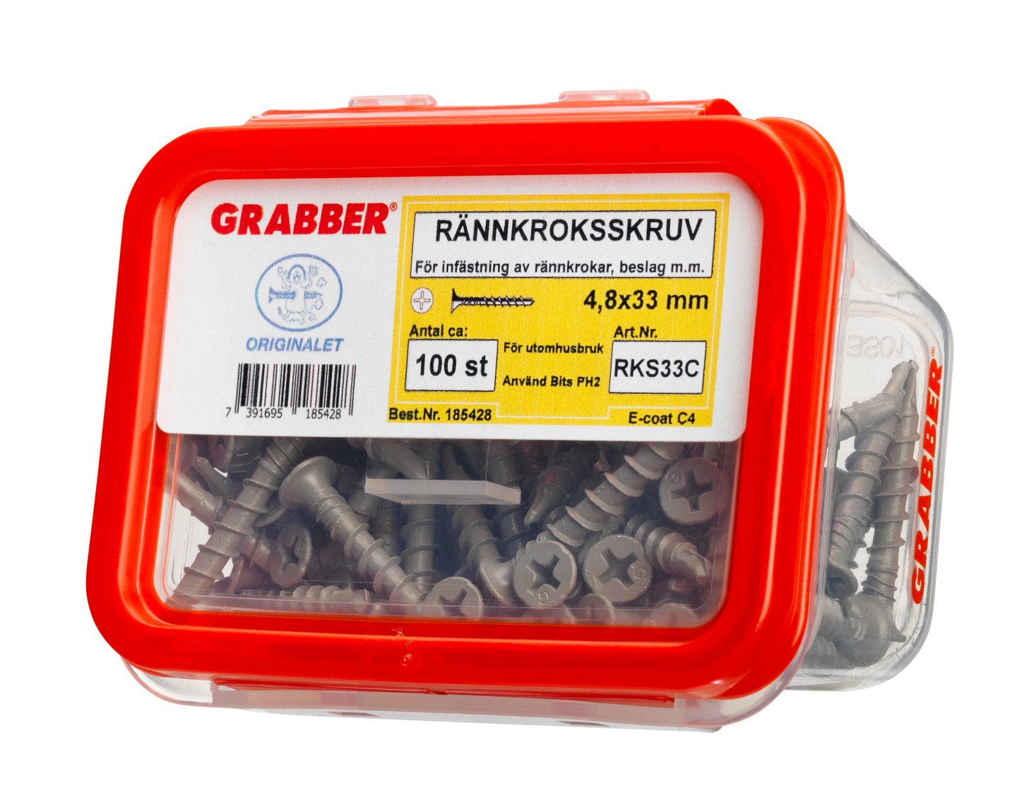 RÄNNKROKSSKRUV GRABBER RKS33C 100P, 100ST