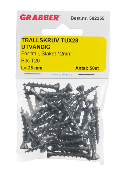 TRALLSKRUV GRABBER T20 SP17 4,3X28 50, QUICK-GRAB 4,3X28 50ST SB
