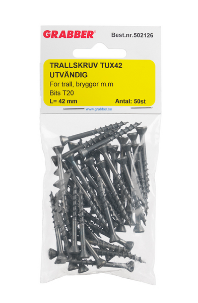 TRALLSKRUV GRABBER 4,3X42 50ST SB