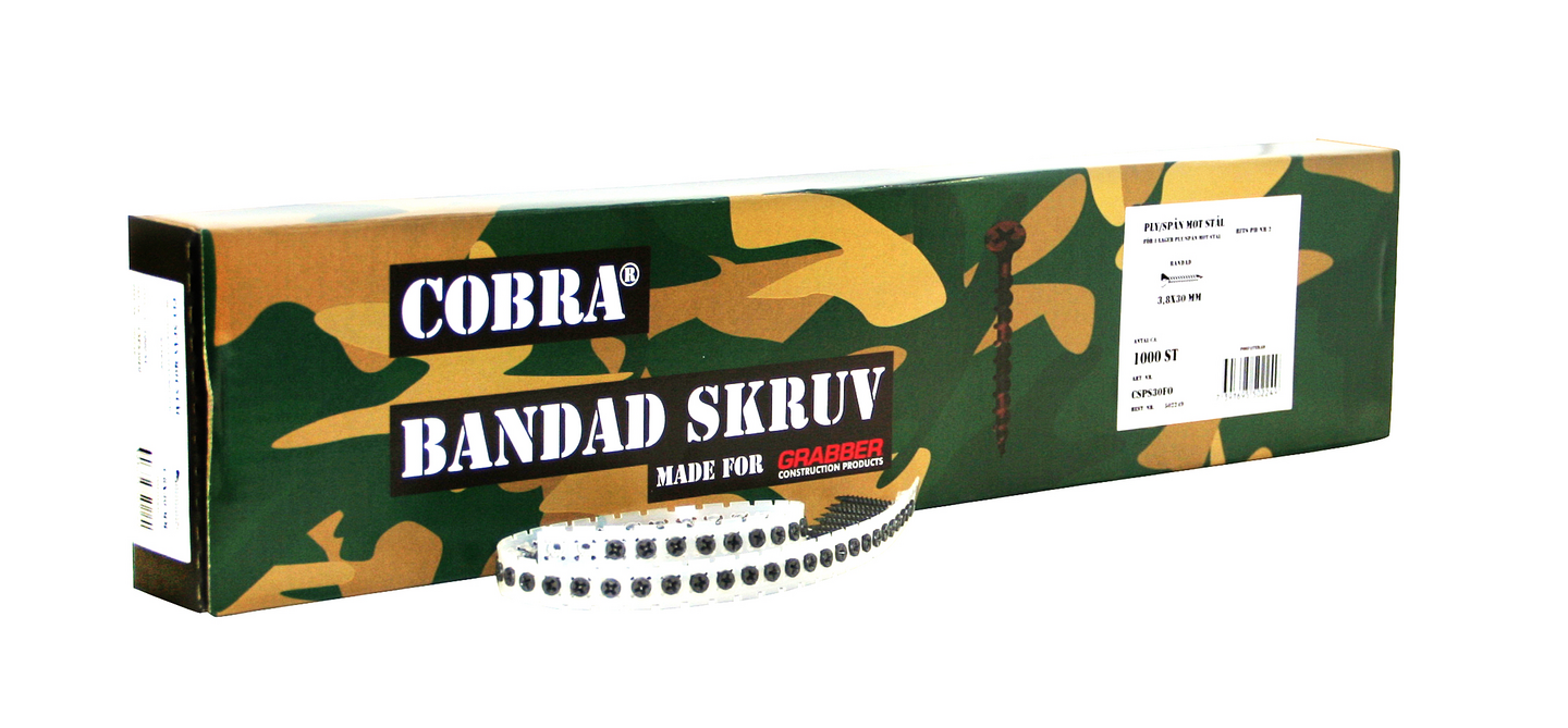 SKRUV GRABBER BAND CSPS30FO P/S 3,8X30