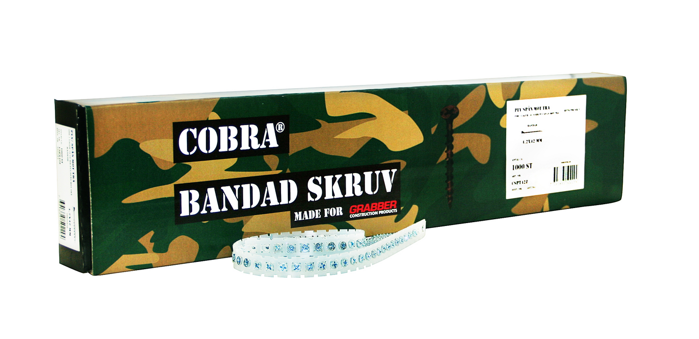 SKRUV GRABBER BAND CSPT42Z P/S 4,2X42, CSPT42Z ZINKAD 4,2X42 1000ST