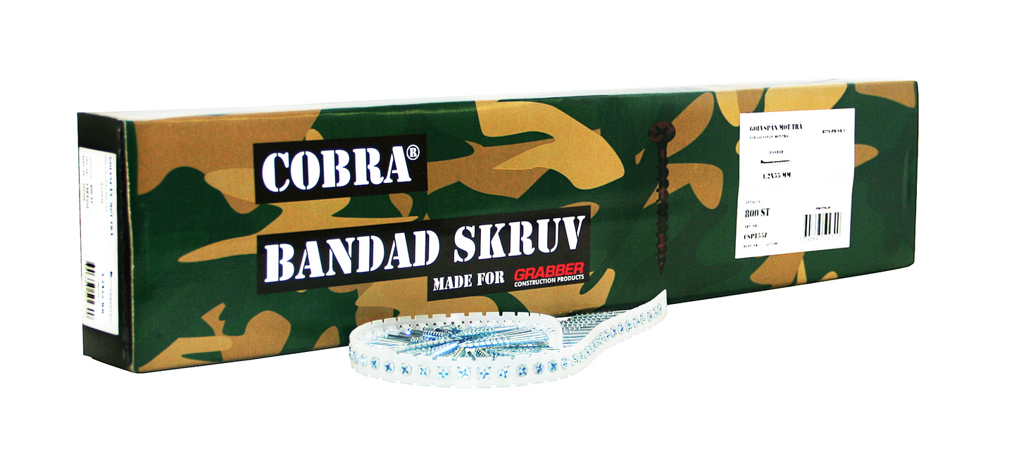 SKRUV GRABBER BAND CSPT55Z GOLV 4,2X55, CSPT55Z ZINKAD 4,2X55 800ST