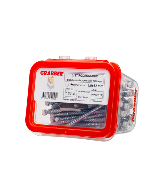 LIST&FODERSKRUV GRABBER BORRSPETS, VITL BITS T15 4,2X62 100