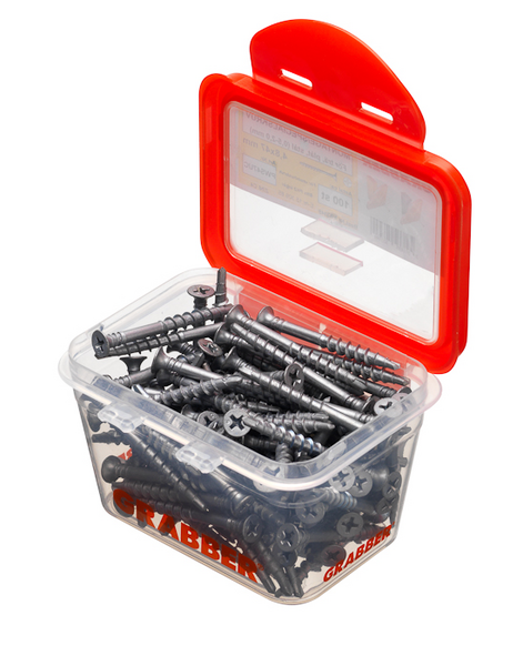 TRALLSKRUV GRABBER UTV 4,8X47 100ST, ZN/NI C4 BITS 2T 4,8X47 UC