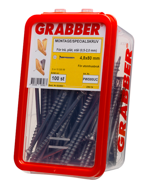 TRALLSKRUV GRABBER UTV 4,8X80 100ST