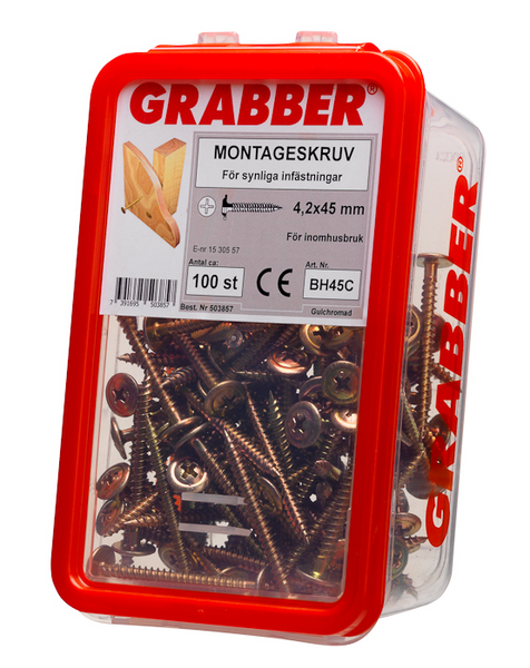MONTAGESKRUV GRABBER 4,2X45MM 100ST