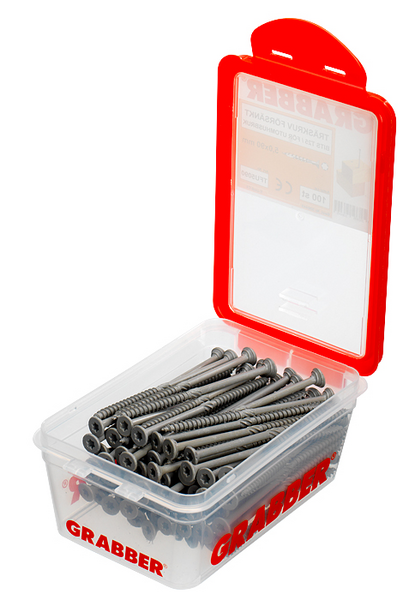 TRÄSKRUV GRABBER BITS T25 UTV FÖRSÄNKT E-COAT 5,0X90 100ST