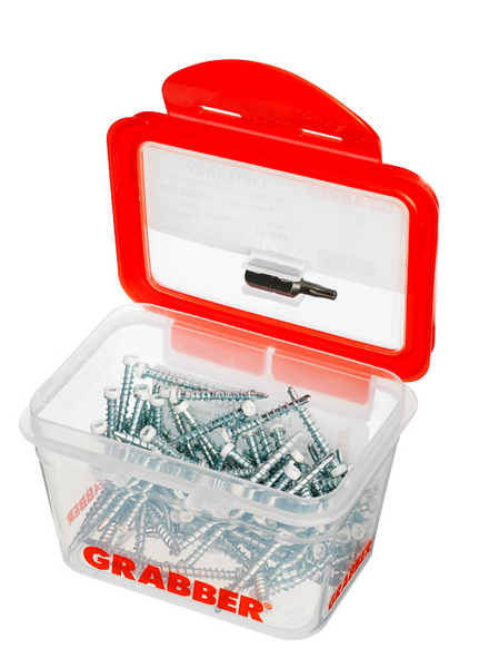 LISTSKRUV GRABBER VIT 3,3X28 100ST