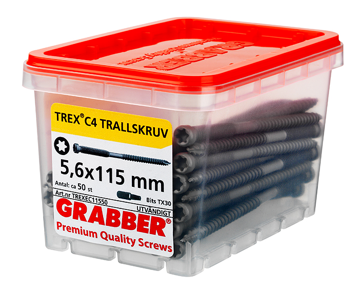 TRALLSKRUV GRABBER TORX TREXEC11550 C4, 5,6X115 50ST