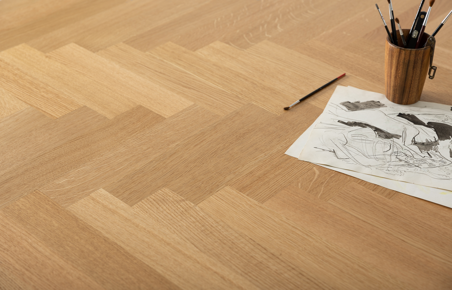 Kalanruotoparketti Bjelin Stockholm Select tammi mattanatural