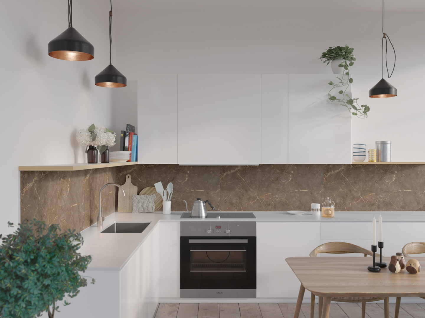 Välitilalevy Fibo 2278 KM00 S Golden Brown Marble