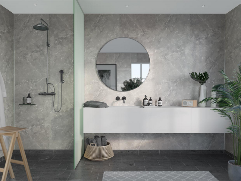 Sisustuslevy Fibo 2279-M00 S Silver Grey Marble