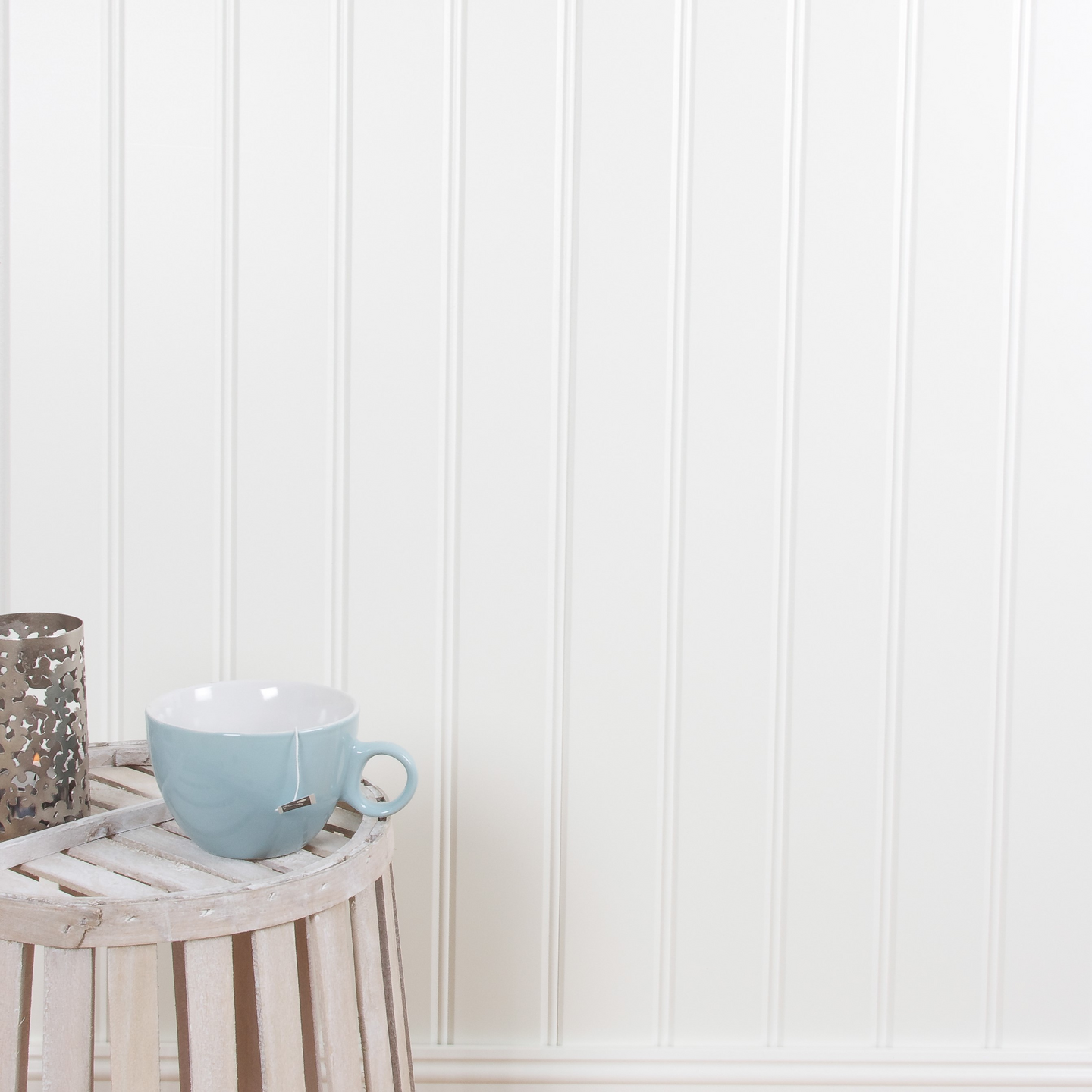 MDF-PANEL PÄRLSP 6X400X2390 VIT NCS0500,4ST/PKT 3,82M2/PKT