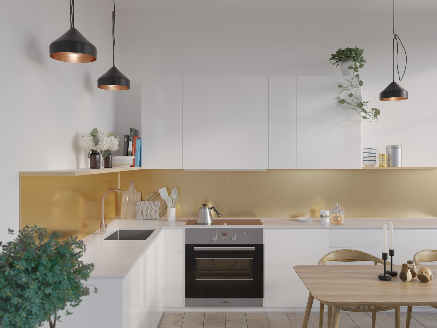 Välitilalevy Fibo 5004-K00 Metal Gold