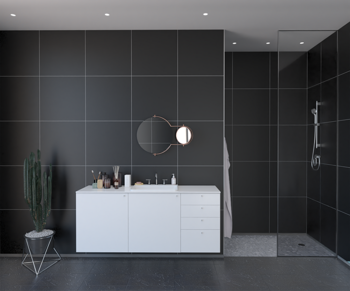 Sisustuslevy Fibo 2024-LM6060 S Black