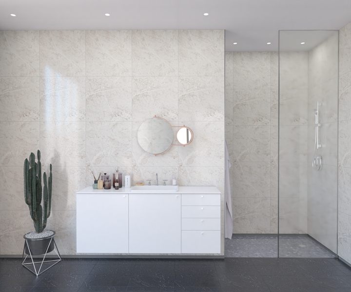 Sisustuslevy Fibo 2273-LM6060 S White Marble