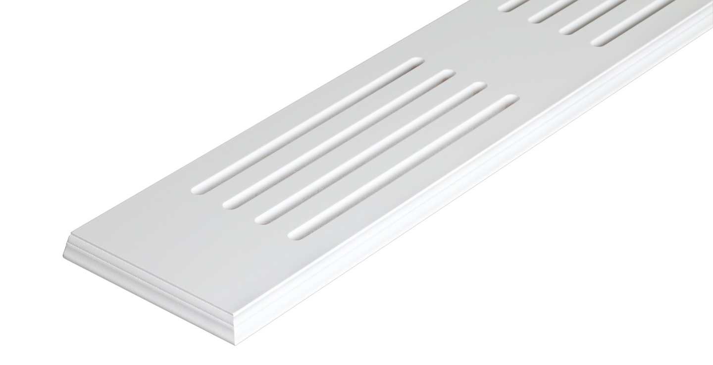 FÖNSTERBÄNK DURI 160X2000 RIBB VIT, VENTILERAD 200CM