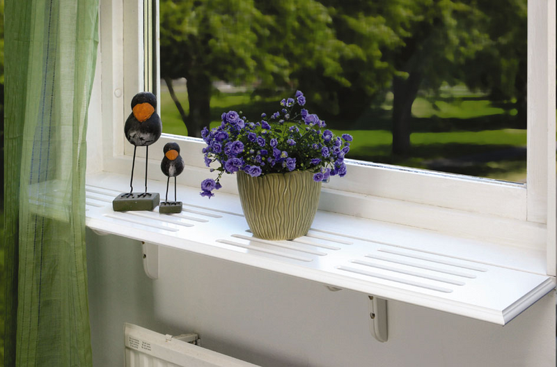 FÖNSTERBÄNK DURI 160X2000 RIBB VIT, VENTILERAD 200CM