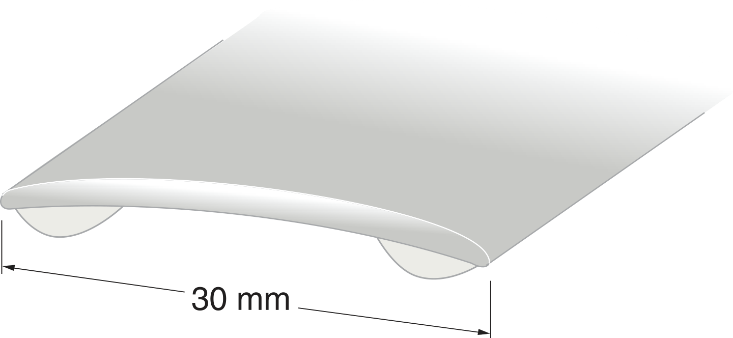 SKARVLIST DURI  30MM SILVER SJ 2,7M, SJÄLVHÄFTANDE