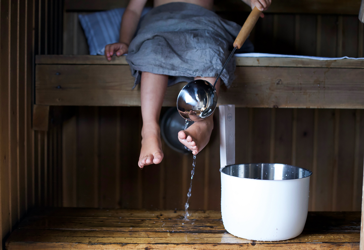 Saunakiulu Opa valkoinen 5l