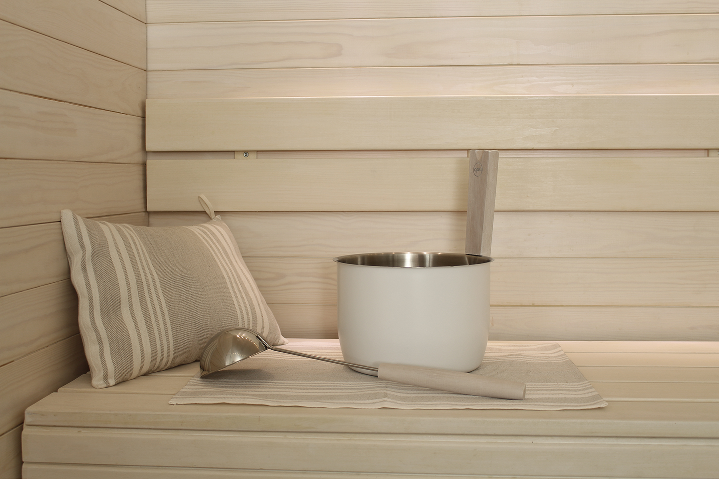 Löylykauha Opa valkoinen 44cm