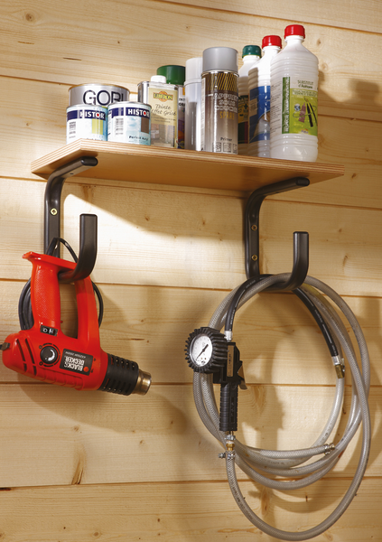 U-koukku Pisla soikea 30/15-200x200mm musta