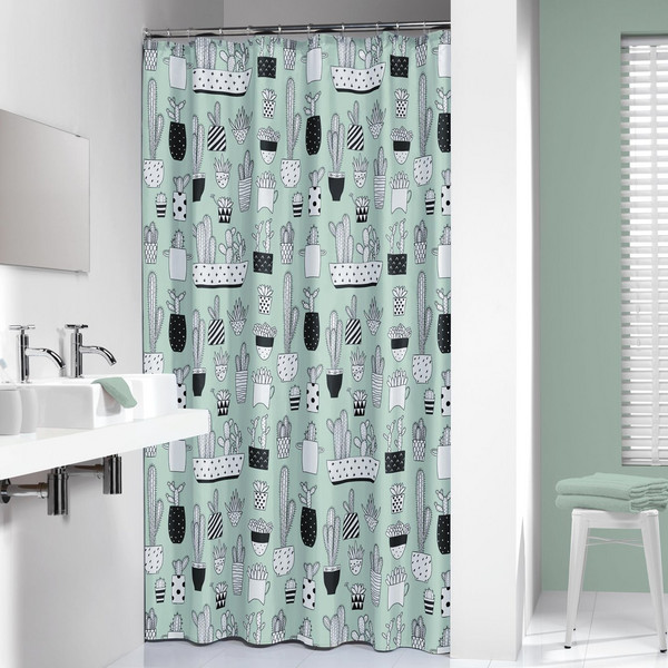 Suihkuverho Pisla cactus vihreä peva