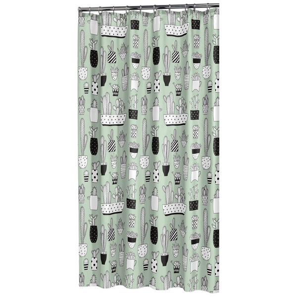 Suihkuverho Pisla cactus vihreä peva