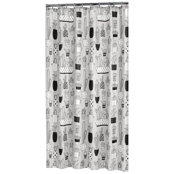 Suihkuverho Pisla cactus harmaa peva