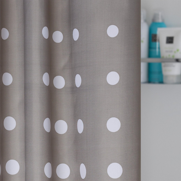 Suihkuverho speckles harmaa tekstiili