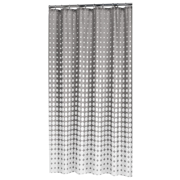 Suihkuverho speckles harmaa tekstiili