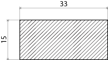 PLANHYVLAD FURU OBH 15X33MM