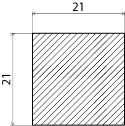 PLANHYVLAD EHL PROLIST EK 21X21MM /M