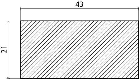 PLANHYVLAD EHL PROLIST FURU 21X43MM /M