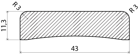 FODER EHL PROLIST VIT FURU 12X43X2200