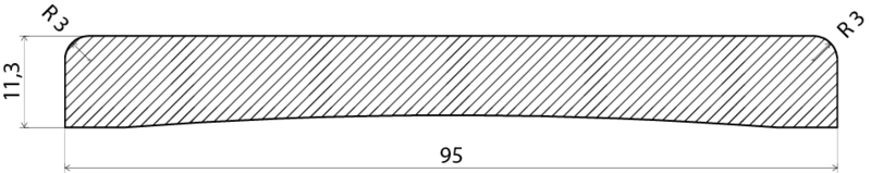 FODER 12X95X2200MM FURU VIT