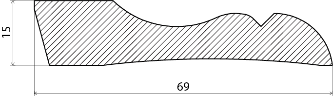SOCKEL EHL PROLIST ALLMOGE FURU VIT 308 15X69X4400MM