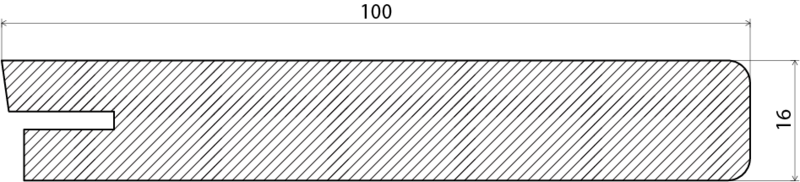 FÖNSTERSMYG EHL PROLIST MDF 16X100X4200, VIT