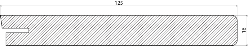 FÖNSTERSMYG EHL PROLIST VIT 16X125X2440MM, MDF