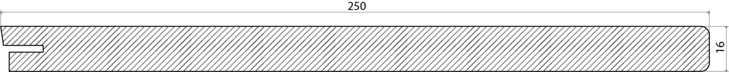 FÖNSTERSMYG EHL PROLIST MDF 16X250X2440MM, VIT