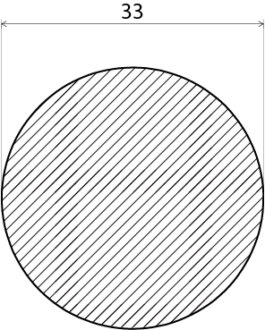 RUNDSTAV EHL PROLIST FURU 33MM /M