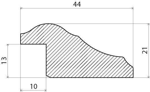 BRÖSTLIST EHL PROLIST FURU OBH 21X45MM