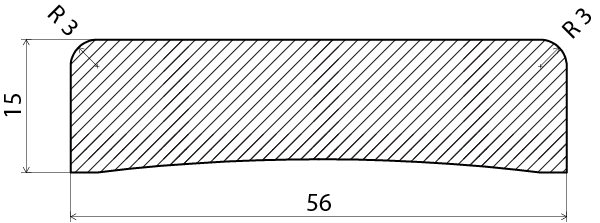 FODER EHL PROLIST 15X56X2200 VIT FURU