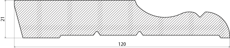 SOCKEL EHL PROLIST ALLMOGE FURU VIT 312 21X120X4400MM