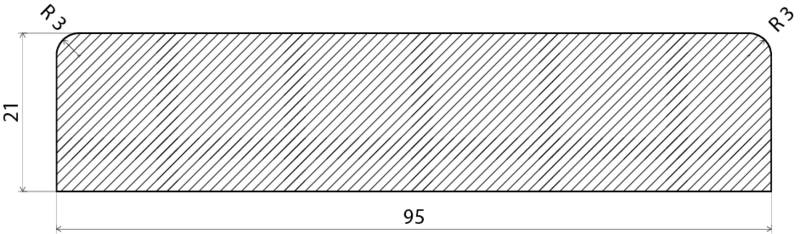 TÄCKBRÄDA EHL PROLIST FURU VIT 0502-Y 21X95X2200MM