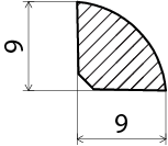 KVARTSTAV EHL PROLIST VIT 9X9MM 2,4M